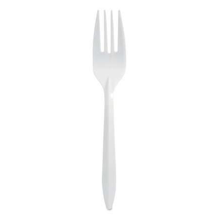 Berkley Square Mediumweight Polypropylene Cutlery, Fork, White, PK1000 1012000